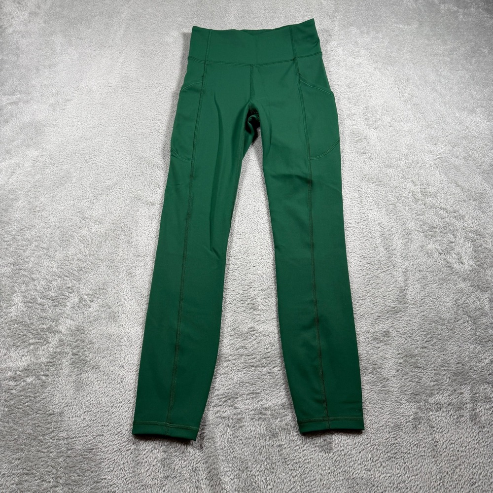 Lululemon Invigorate High-Rise Tight 24" Women Size 2 Everglade Green Pockets